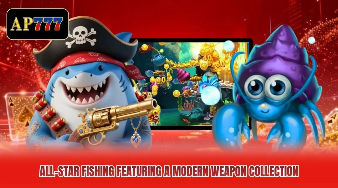 All-Star Fishing featuring a modern weapon collection