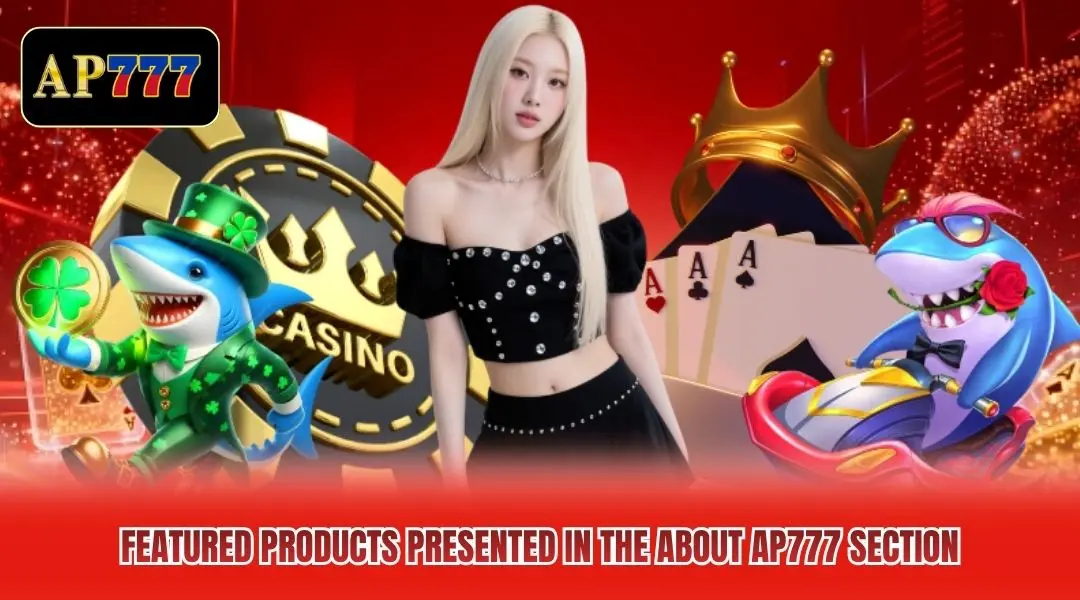 Featured products presented in the About AP777 section