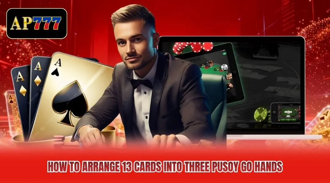 How to arrange 13 cards into three Pusoy Go hands