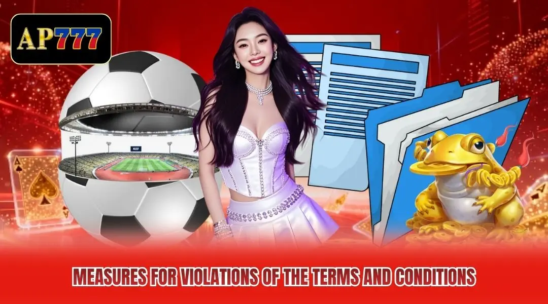 Measures for violations of the terms and conditions